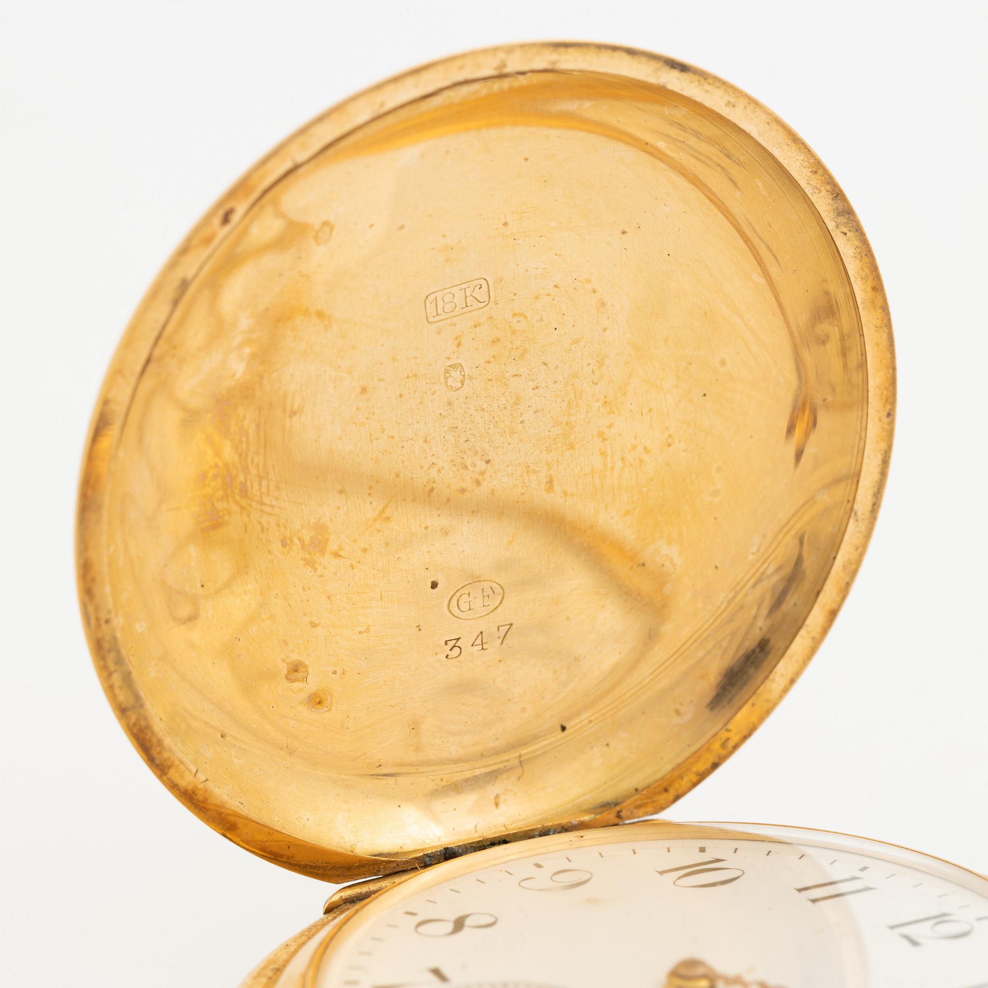 Pocket watch, hunter, 54 mm.