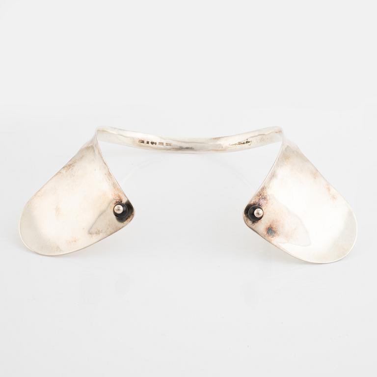 Anna-Stina Åberg, collier/halskrage, sterlingsilver, 1980-tal.