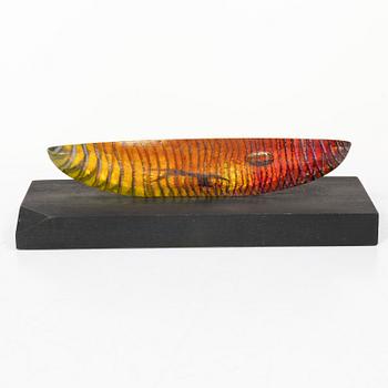 Bertil Vallien, a numbered glass sculpture, Kosta Boda, Sweden.