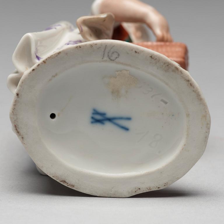 FIGURIN, porslin. Meissen, 1900-tal.