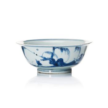 1123. A blue and white bowl, Transition/Chongzhen (1628-44).