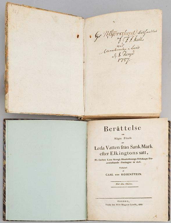 BÖCKER, 2 vol, Carl von Rosenstein SAMT Anders Botin.