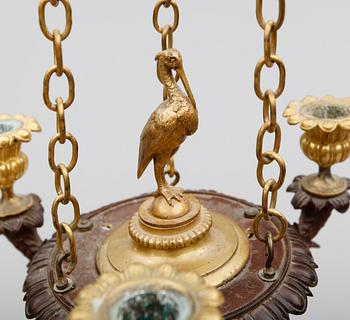TAKAMPEL, brons, Louis XVI-stil, sent 1800-/tidigt 1900-tal. Diameter 25 cm.