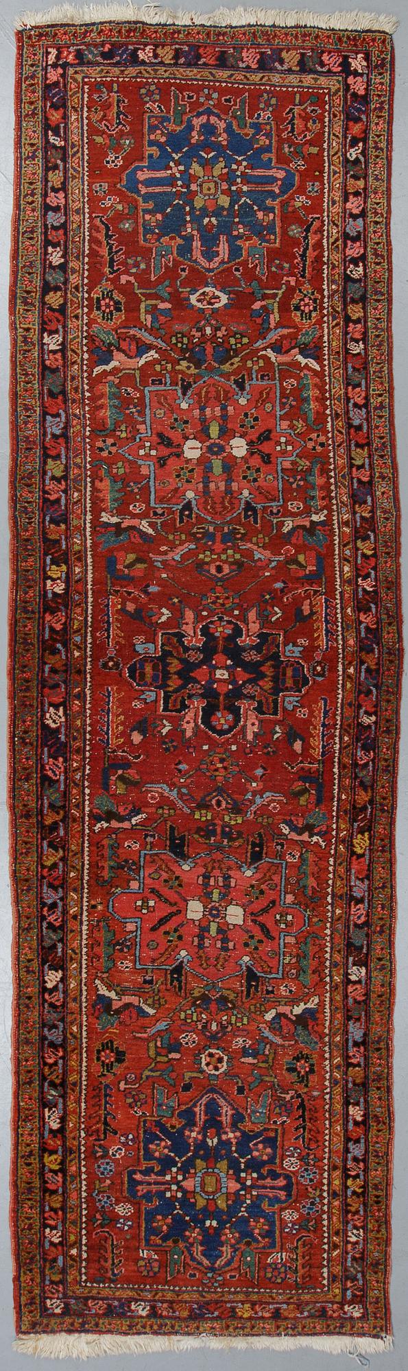 A runner, semi-antique North west persian, ca 362 x 105 cm.