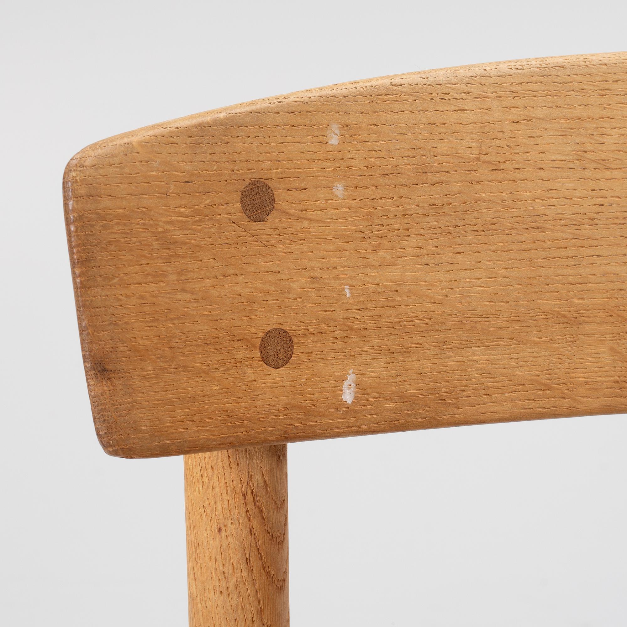 Børge Mogensen, 4 chairs, model J39. Fredericia Furniture Factory, Denmark.