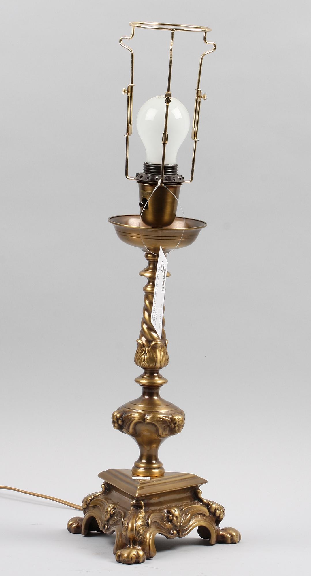 BORDSARMATUR, mässing, barockstil, 1900-talets första hälft.