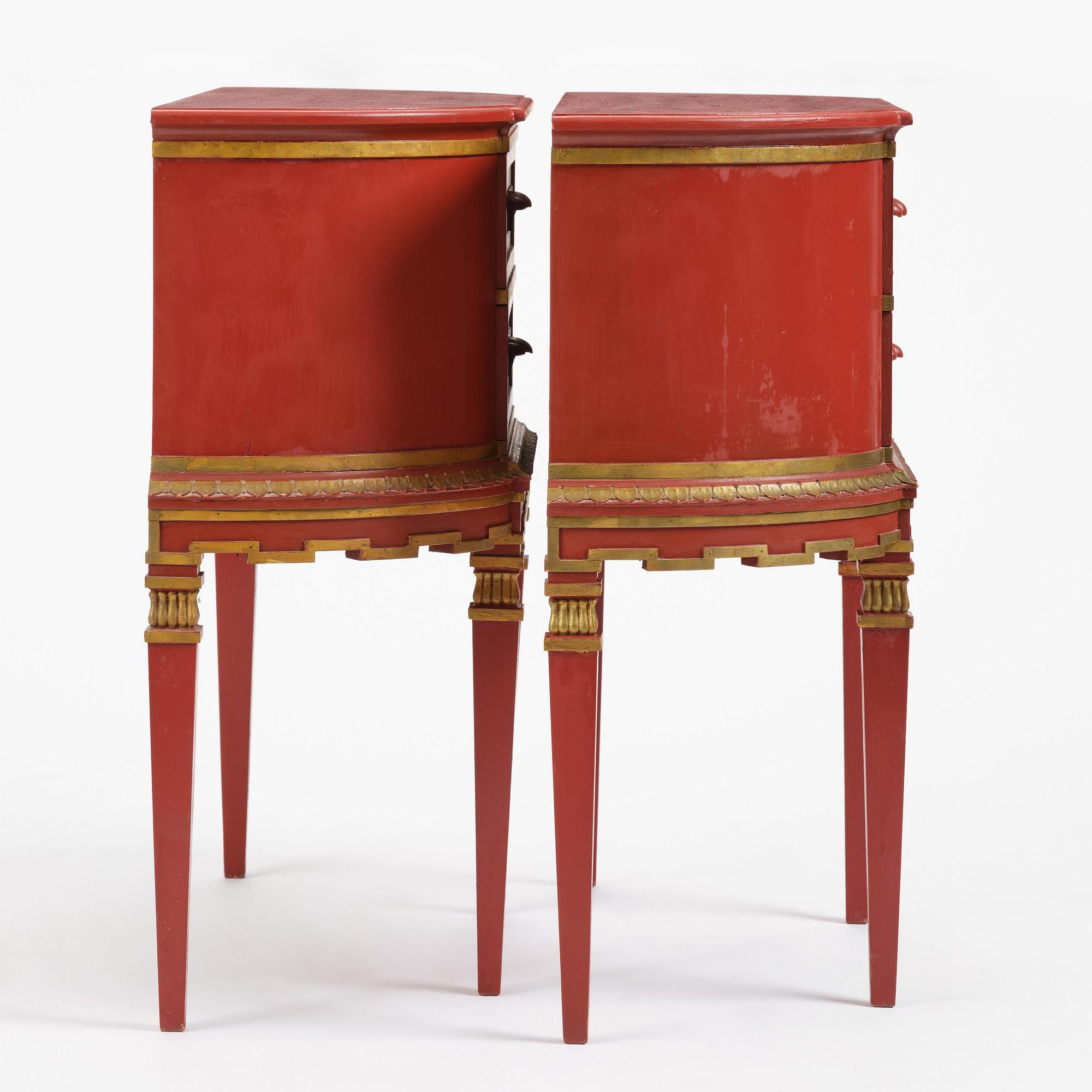 Otto Schulz, a pair of Swedish Grace console tables, Boet, Gothenburg, 1920s.