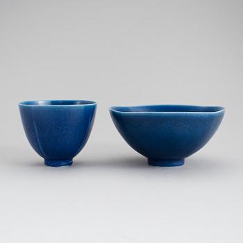 2 bowls "Selecta" by Berndt Friberg for Gustavsberg, 1950´s.