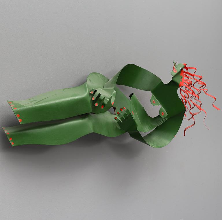 TIMO SOLIN, skulptur, målad plåt, signerad Timo Solin och daterad -92.