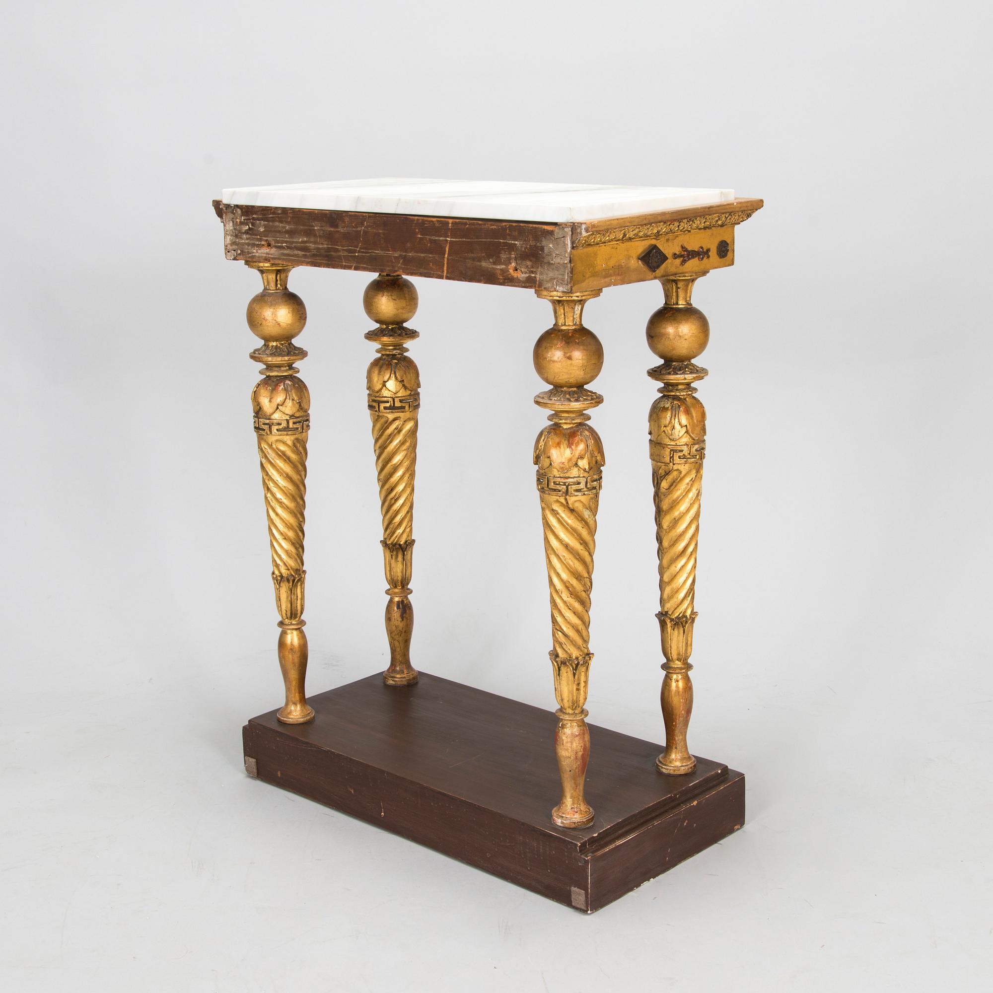 A late Gustavian console table, attributed to Jonas Frisk (Stockholm 1805-24).