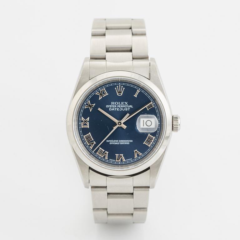 Rolex, Datejust, wristwatch, 36 mm.