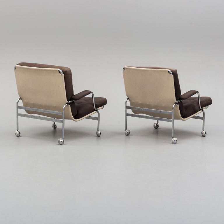 BRUNO MATHSSON, a pair of 'Karin' armchairs.