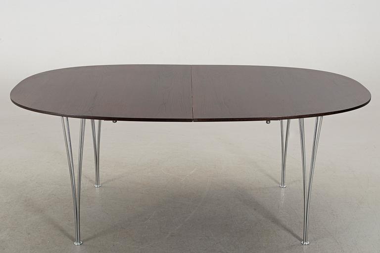 A SUPERELLIPS TABLE IN WENGE. BRUNO MATHSSON AND PIET HEIN for FRITZ HANSEN.
