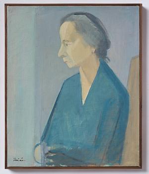 Vera Frisén, oil on relined canvas, signed.