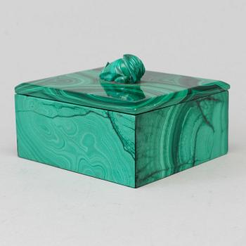 A first half of the 20th century malachite box.