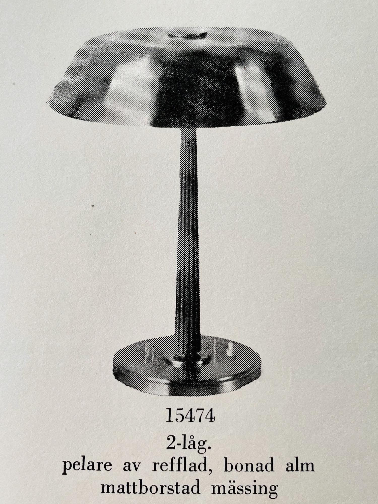 Harald Notini, a table lamp, model '15474', Arvid Böhlmarks lampfabrik, Sweden, 1940s.