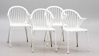 TRÄDGÅRDSSTOLAR, 4 st, 1900-talets andra hälft.