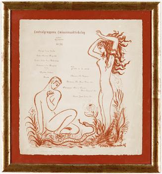 Isaac Grünewald · ISAAC GRÜNEWALD, litografisk affisch, signerad och numrerad 1/40