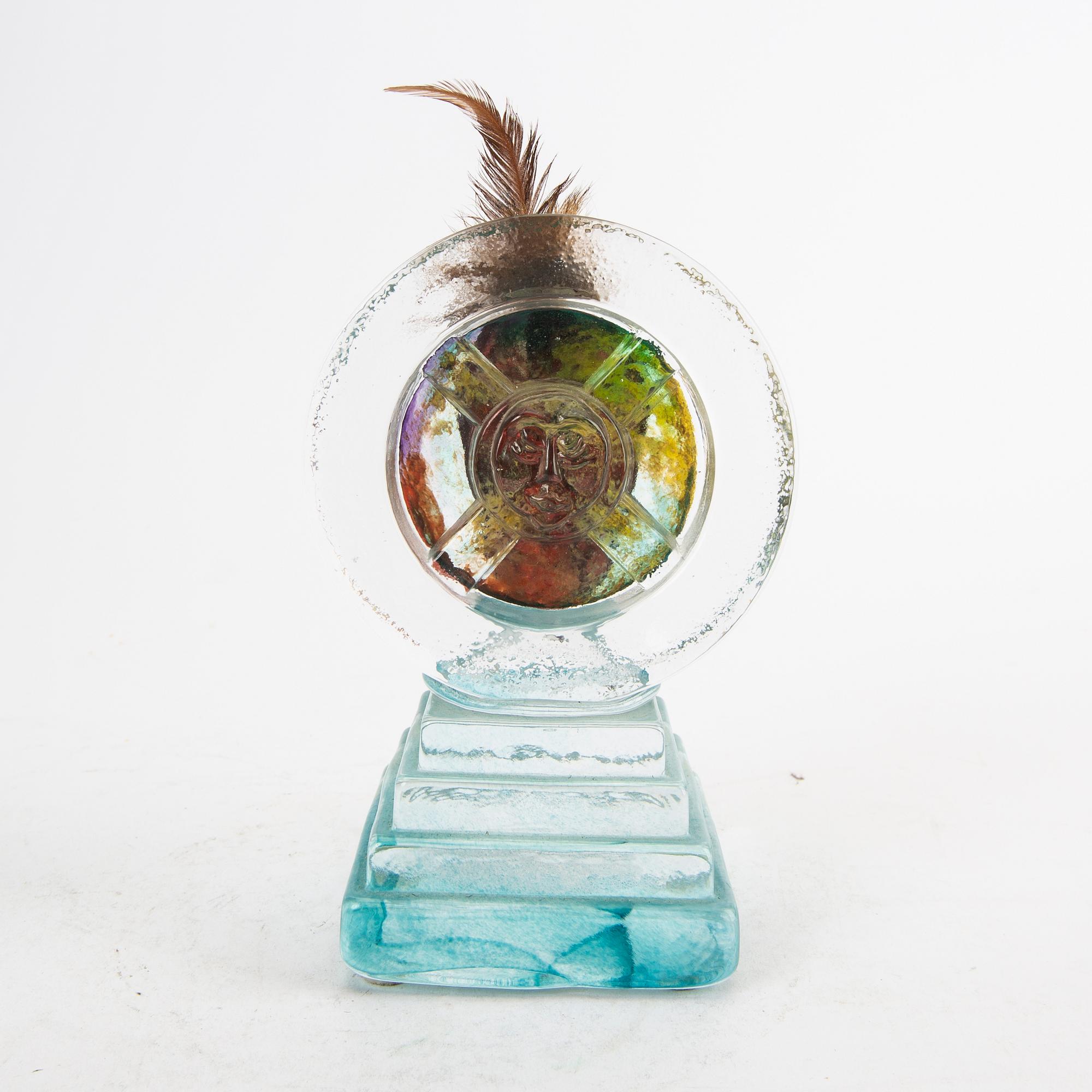 Kjell Engman, a signed unique glass sculpture.