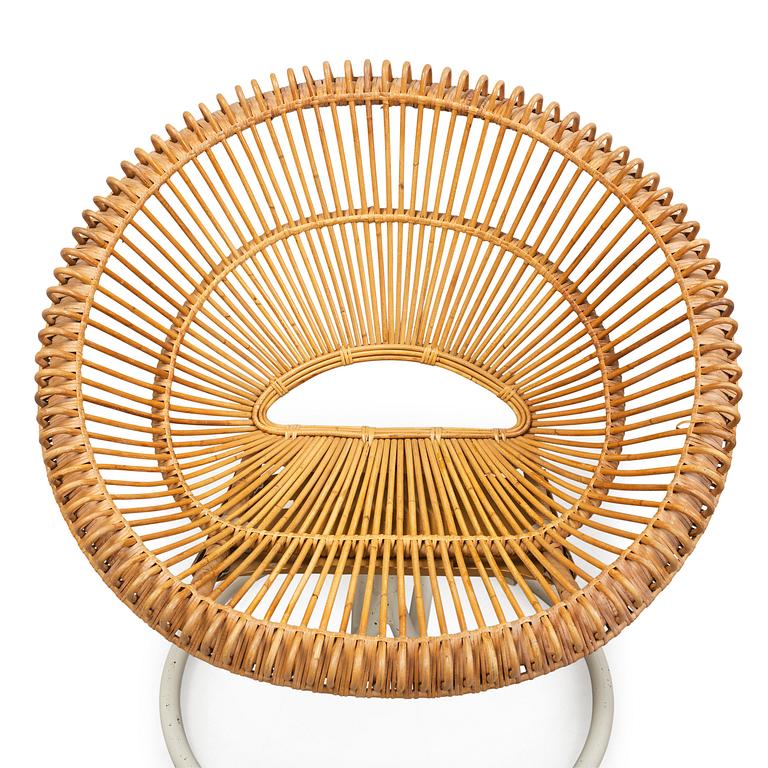 A pair of 'Rondo' rattan easy chairs from Göte-Möbler AB, 1960's.