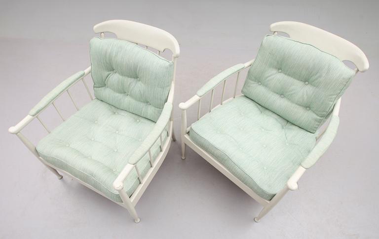 FÅTÖLJER, 1 par, "Skrindan", Kerstin Hörlin Holmquist, 1900-talets andra hälft.