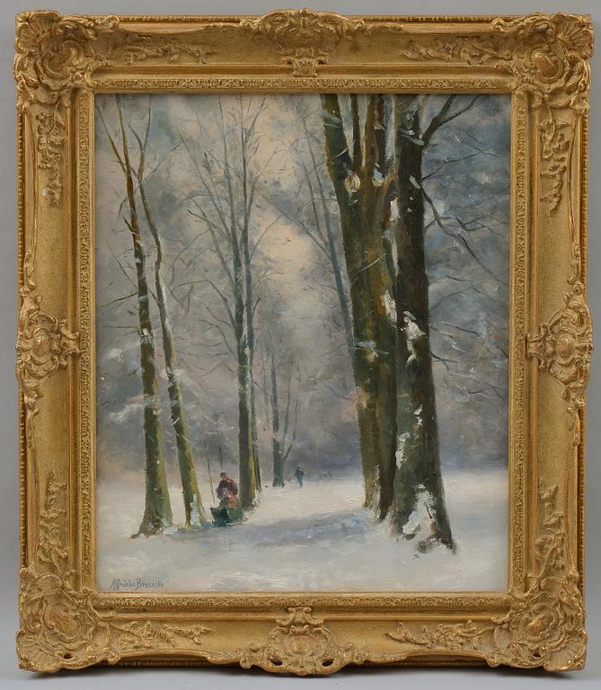 Alfred De Breanski, "VINTER I SKOGEN, NÄRA PARIS".