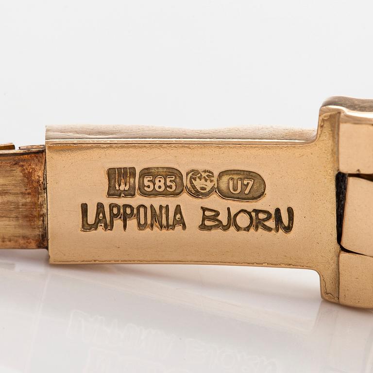 Björn Weckström, a 14K gold bracelet 'Tundra' for Lapponia 1973.