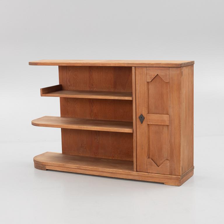 Nordiska Kompaniet, sports cabin furniture, bookcase with cabinets, "Lovö", 1930s/40s.