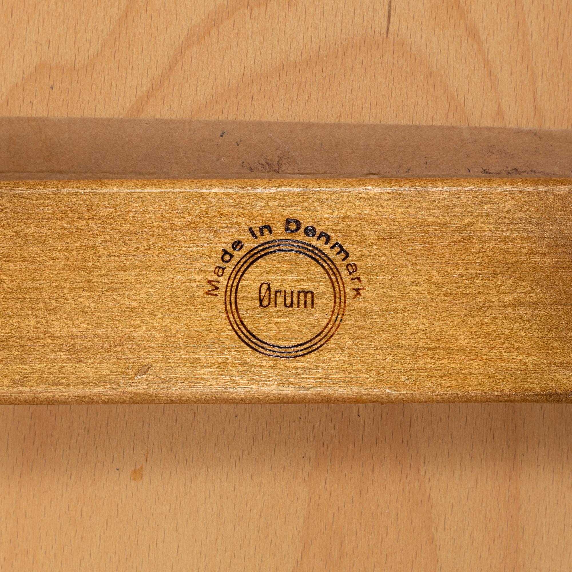 A teak armchair from Örum, Denmark.