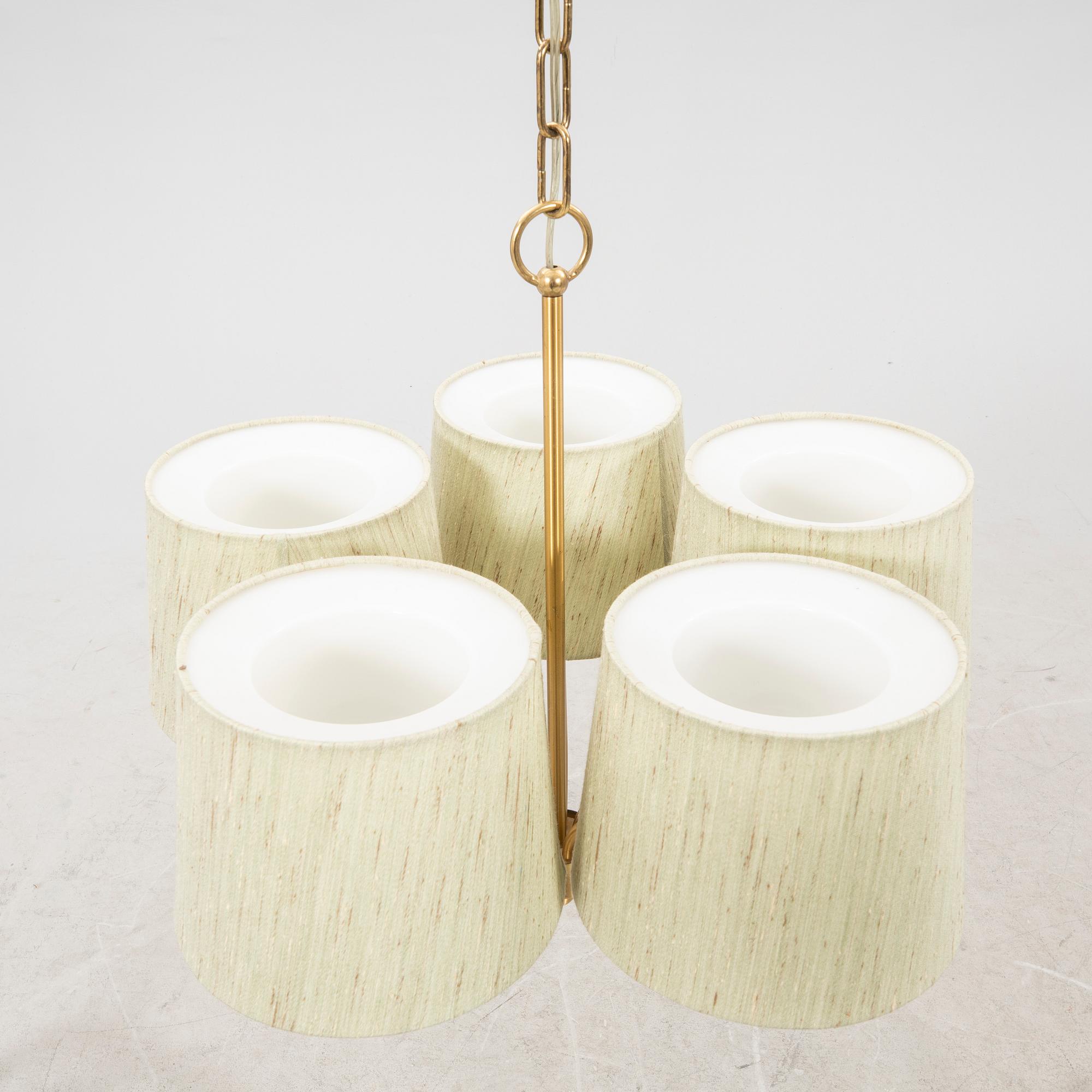 A 1960s Luxus brass ceiling pendant.