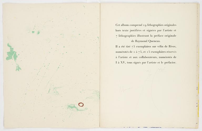 Joan Miró, text lithographs from 'Album 19'.
