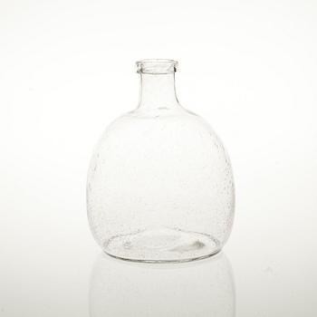 FLASKA, glas, Kaj Franck, märkt i botten Nuutajärvi Notsjö.