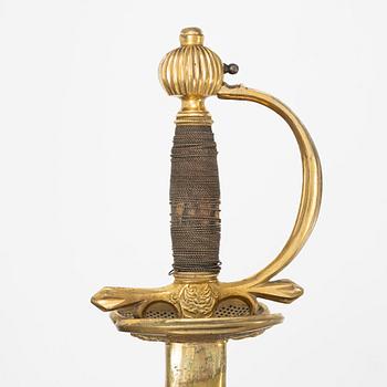 A Swedish infantry officer's sword, first half of the 19th Century.