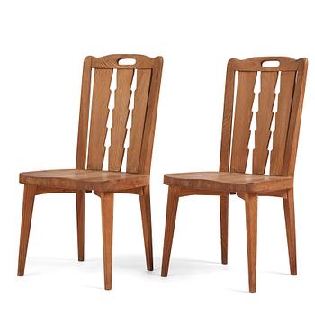 Nordiska Kompaniet, a pair of Swedish Modern pine 'Ekerö' chairs, ca 1947.