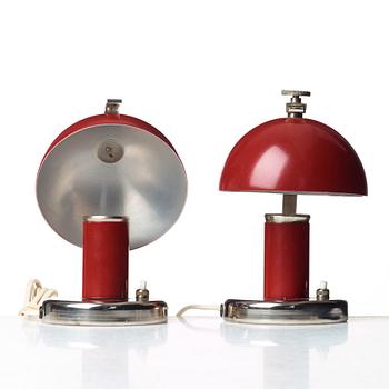 Erik Tidstrand, a pair of table lamps for Nordiska Kompaniet, Sweden 1930's.