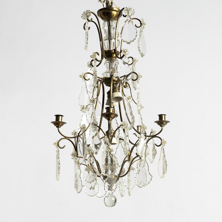 A Rococo style chandelier, first half of the 20th century.