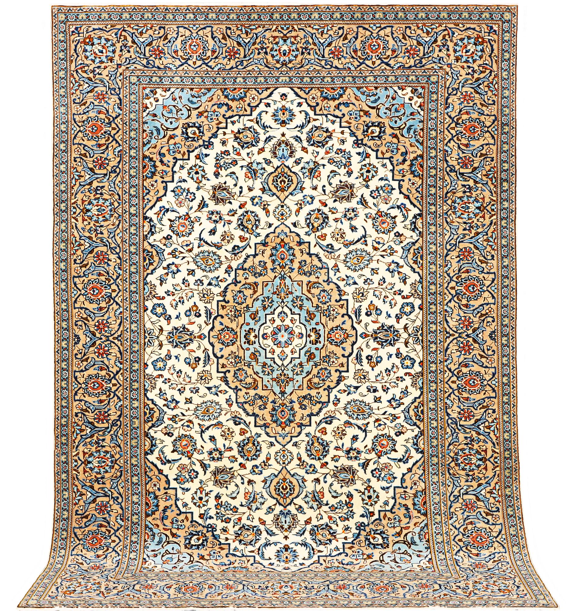 A Kashan carpet, a. 306 x 197 cm.