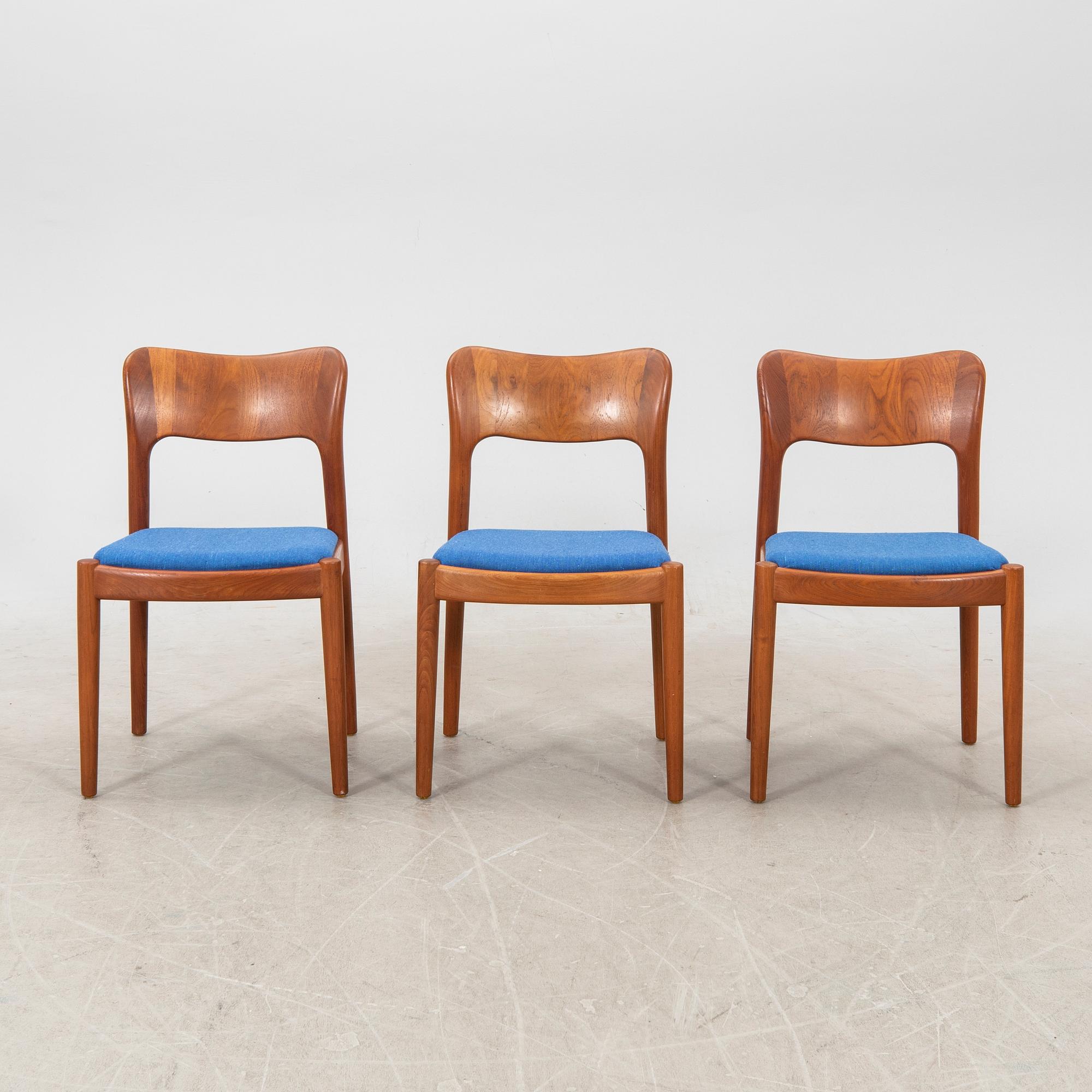 Niels Koefoed, stolar, 6 st, modell 177 Hornslet Danmark, 1960-tal.