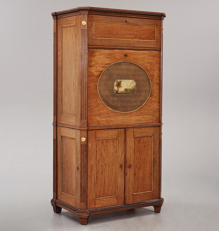 A late-Gustavian secretaire with an organ-mechanism, Stockholm, late 18th century.