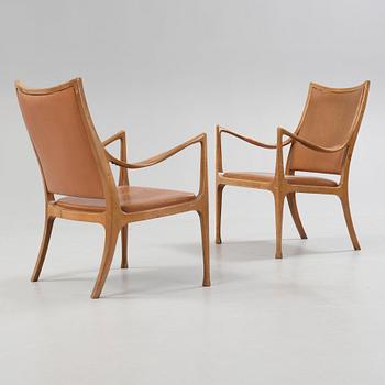 A pair of Hans Asplund armchairs, Nordiska Kompaniet, Sweden 1955.