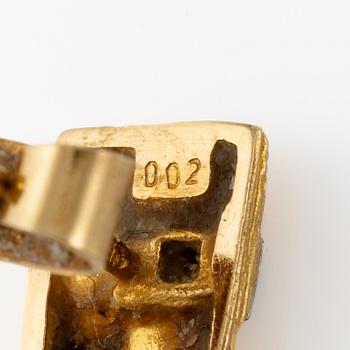 Björn Weckström, örhängen "Thai", 18K guld med briljantslipade diamanter. Lapponia.