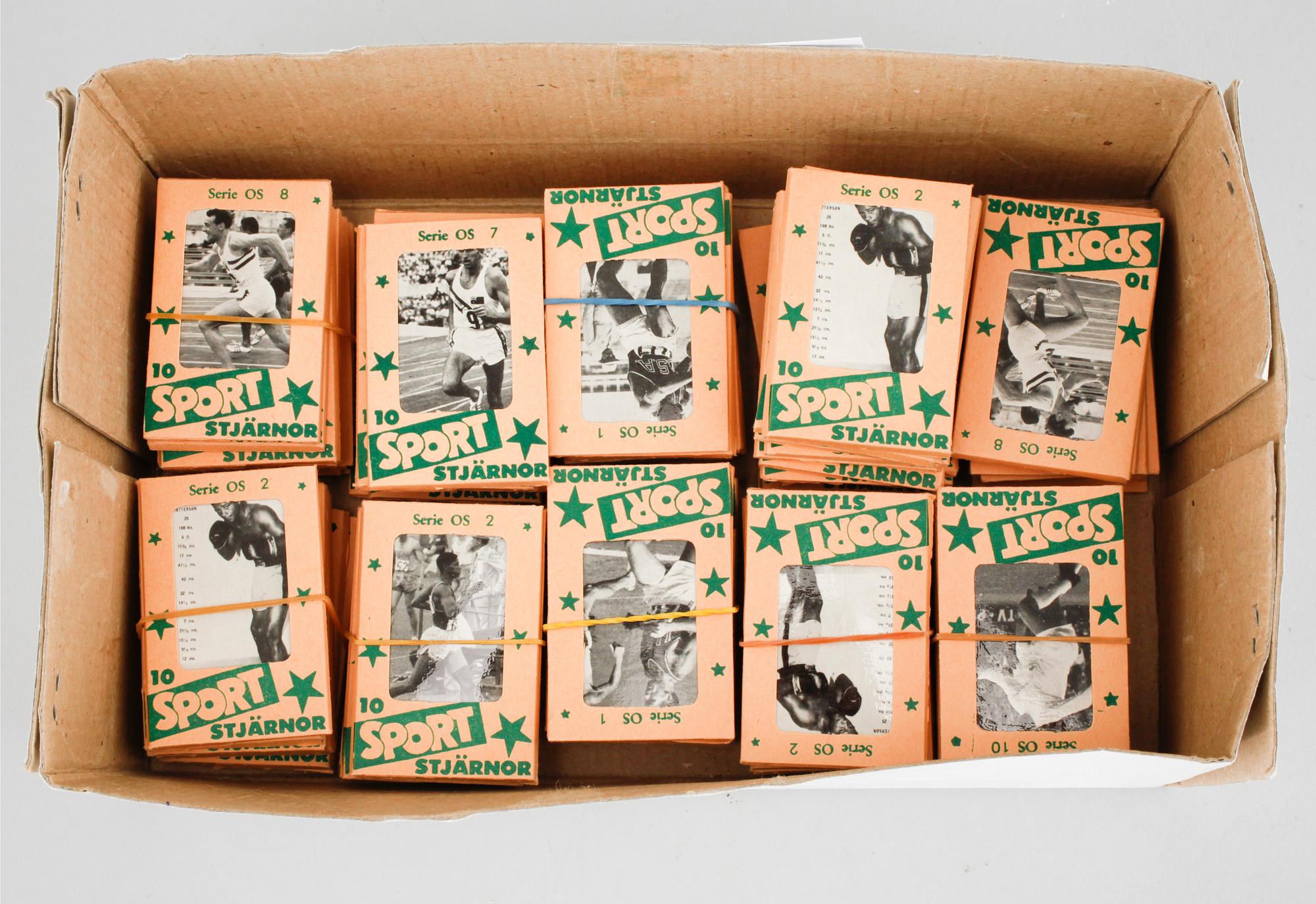 SAMLARBILDER, 104 st, "Sport stjärnor", omkring 1900-talets mitt.