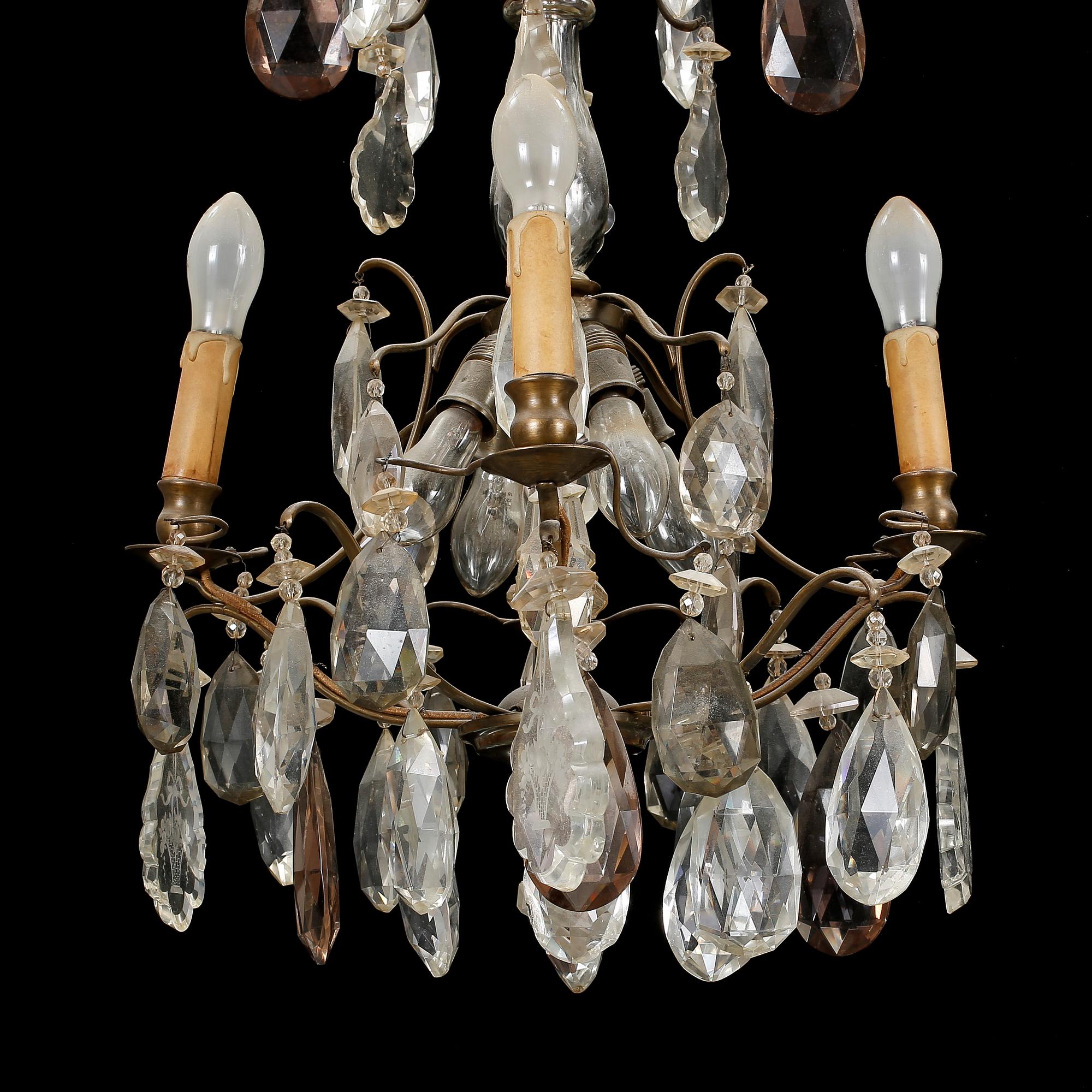 LJUSKRONA, barockstil, 1900-talets första hälft. Höjd cm 53 cm.
