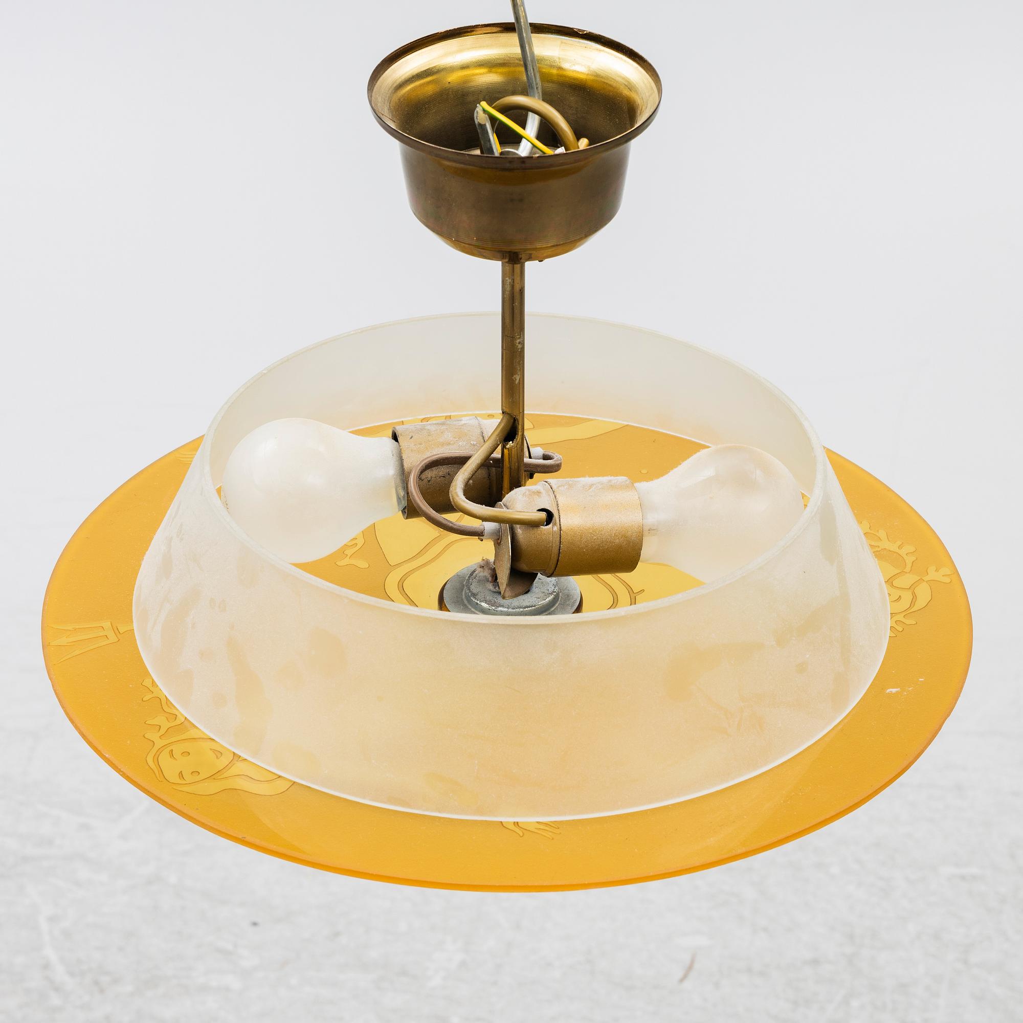 Ceiling light, Swedish Modern, 1930s/40s.