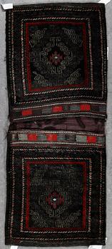 SADELVÄSKA, semiantik/old, orientalisk, ca 165x70 cm.