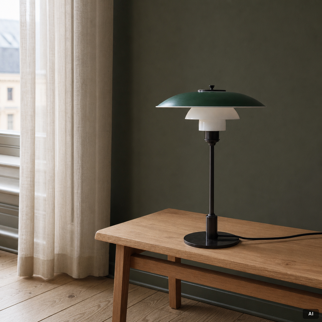 Poul Henningsen, A model 'PH 3 1/2-2/12' table lamp, Louis Poulsen, Denmark.