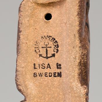 7 stoneware figurines by Lisa Larson from the "Noaks ark" series, 1979-83.