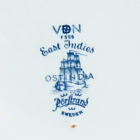 RÖRSTRAND, "Ostindia", 64 dlr, porslin, varierande tillverkningsår.