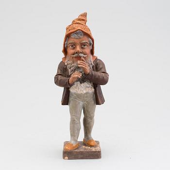 A painted terracotta santa claus figurine probably Germany early 20th century.