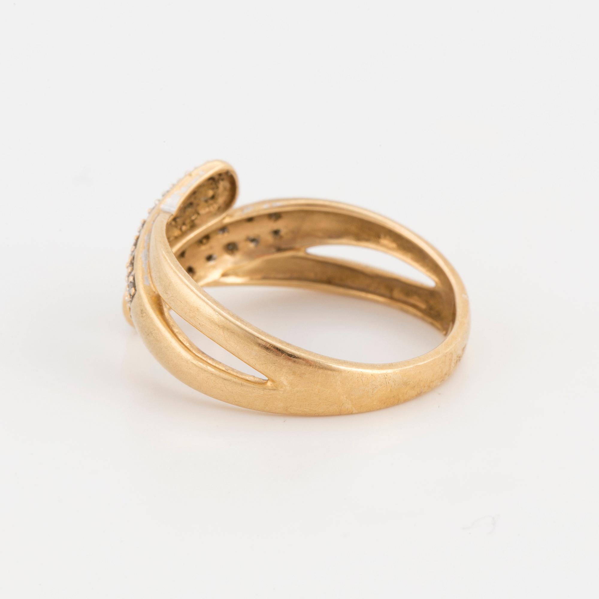 A single cut diamond ring.